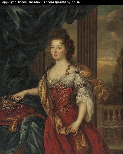 unknow artist Marie Therese de Bourbon dressed in a red and gold gown